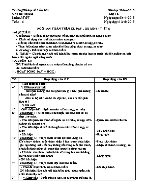 Giáo án Lớp 1 - Tuần 32 - Năm học 2015-2016